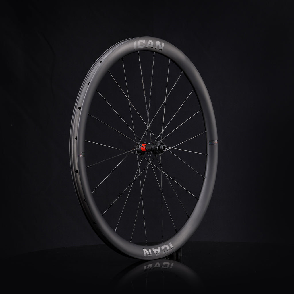 ICAN AERO 40 II disc wheels 23mm internal width with DT Swiss 240EXP 36T hubs TRIAERO