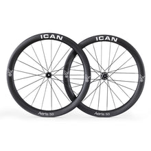 ICAN Aeris 50 disc carbone spoke wheelset 45T ratchet  TRIAERO