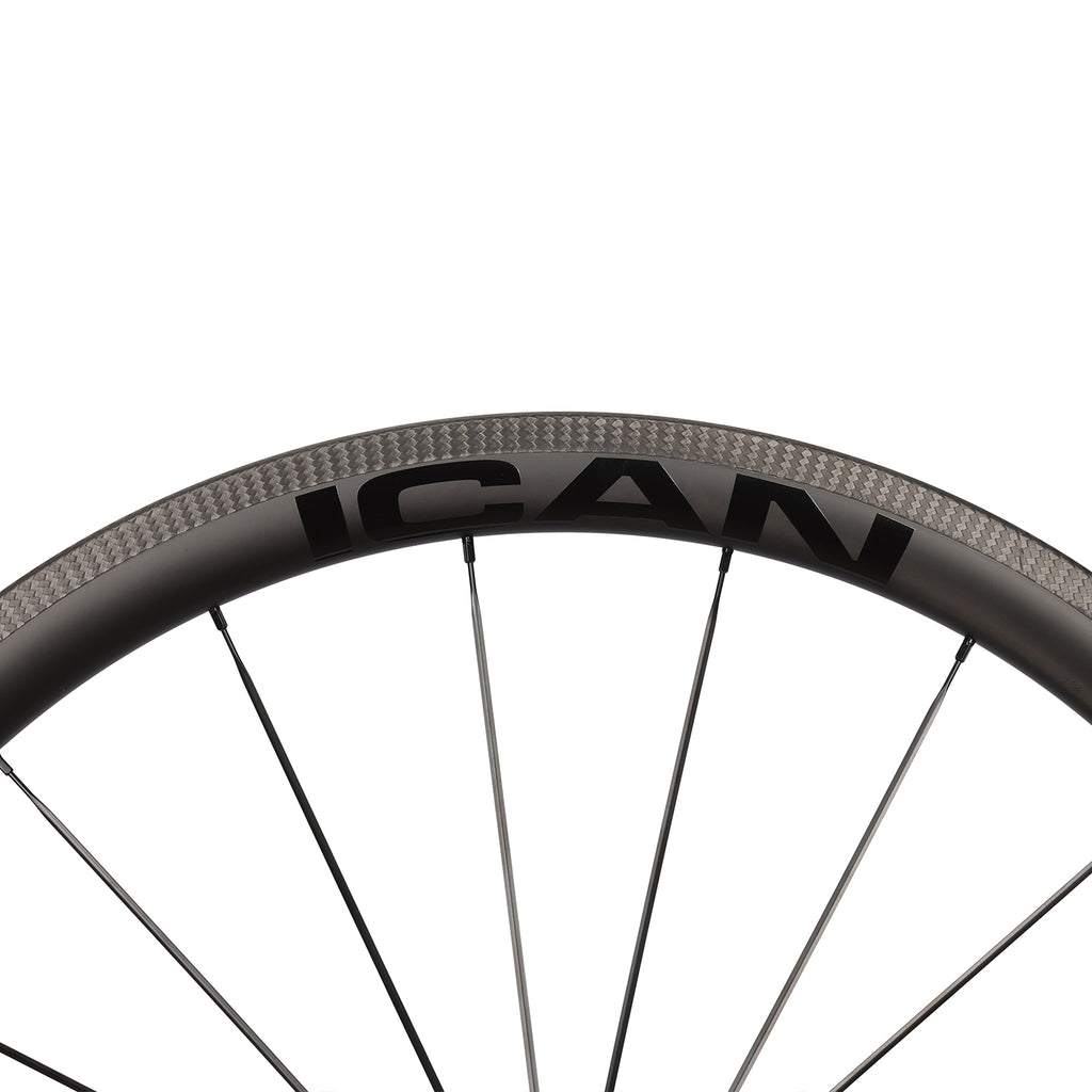 ICAN Alpha 40 pro rim brake carbon wheels R11 hub TRIAERO