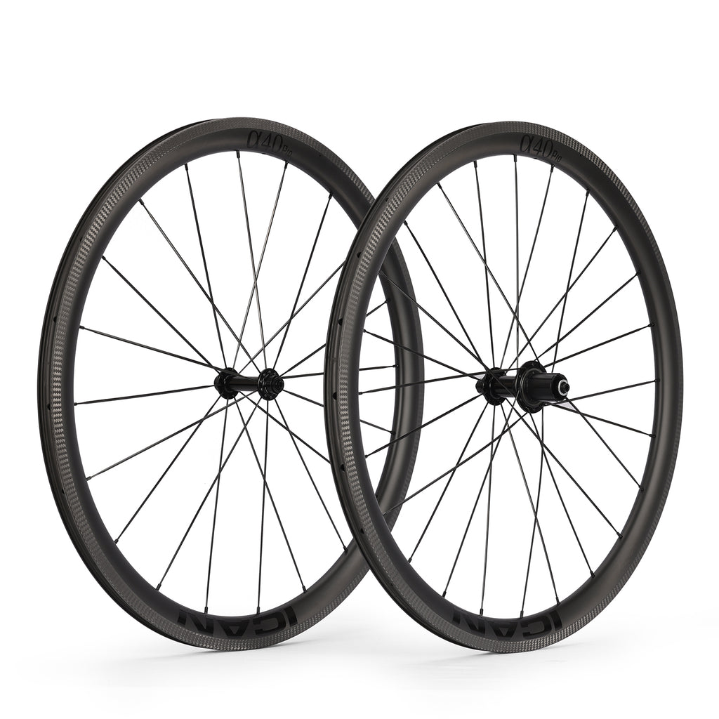 ICAN Alpha 40 pro rim brake carbon wheels R11 hub TRIAERO