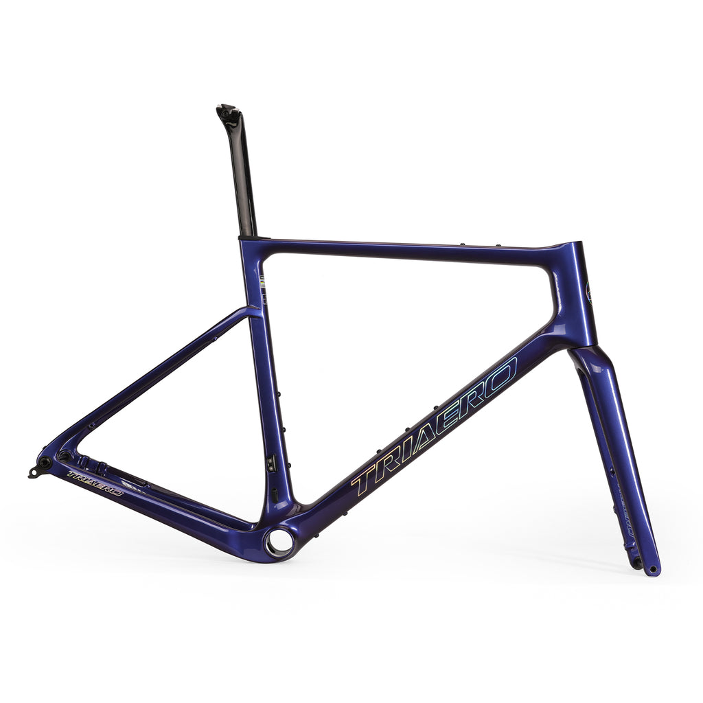 ICAN Graro gravel bike frame in chameleon W2311 paintjob with 0mm offset seat post TRIAERO