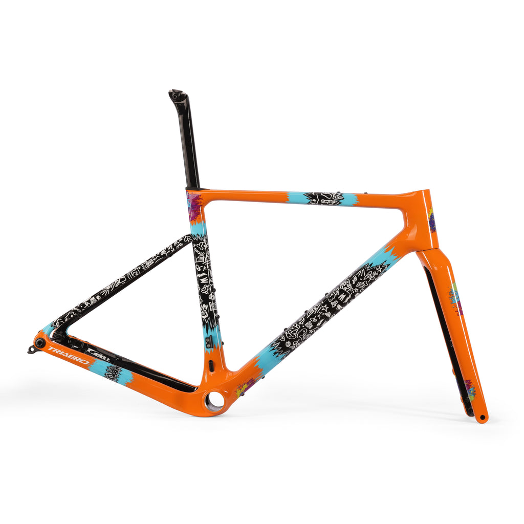 ICAN Graro gravel frame uci approval  fork without bolts 0mm offset seat post TRIAERO