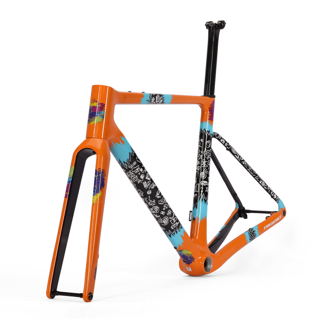 ICAN Graro gravel frame uci approval  fork without bolts 0mm offset seat post TRIAERO