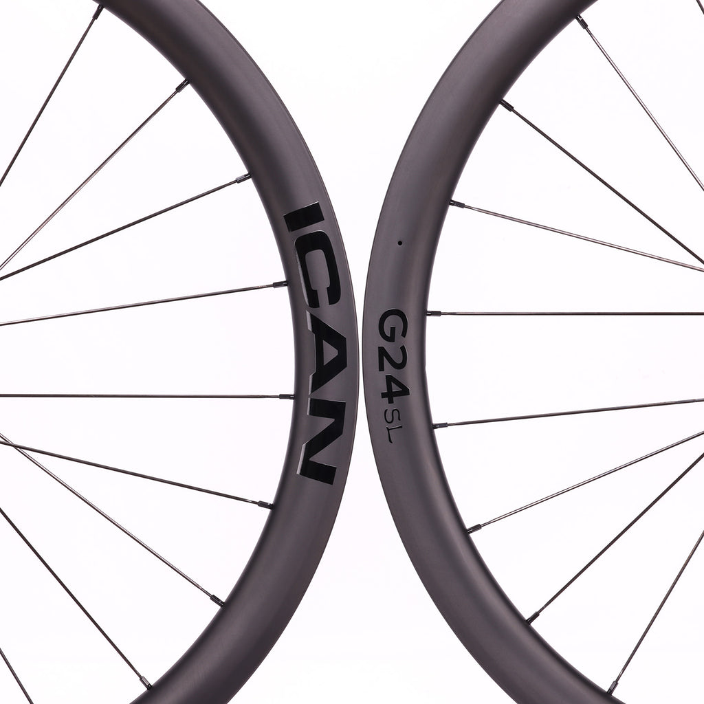 ICAN hooked gravel wheels 700C G24 SL with DT Swiss hubs TRIAERO