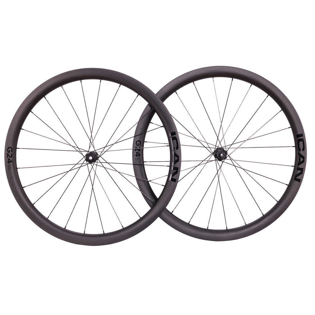 ICAN hooked gravel wheels 70C G24 SL with DT Swiss hubs